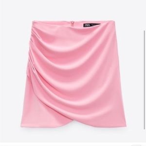Zara pink drapped mini skirt no longer avail in color. Great condition. Sz SM